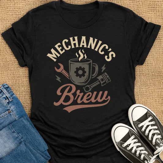 Coffetee Black / S Mechanic’s Brew Vintage Garage Coffee Unisex T-Shirt