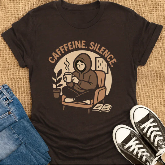 Coffetee Dark Chocolate / S Introvert Coffee Vintage Retro Cozy Design T-Shirt
