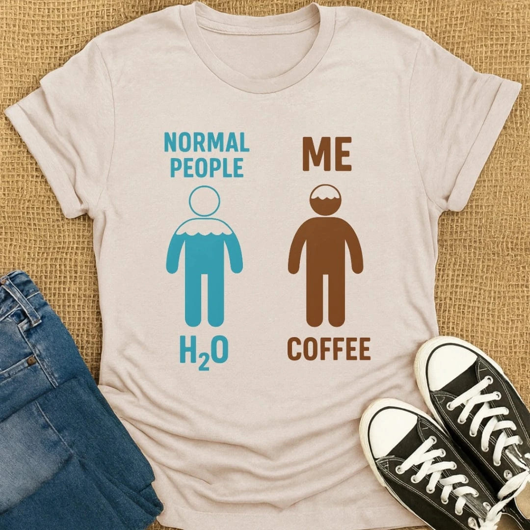 Coffetee Ice Grey / S Normal People vs Me Coffee Humor T-Shirt