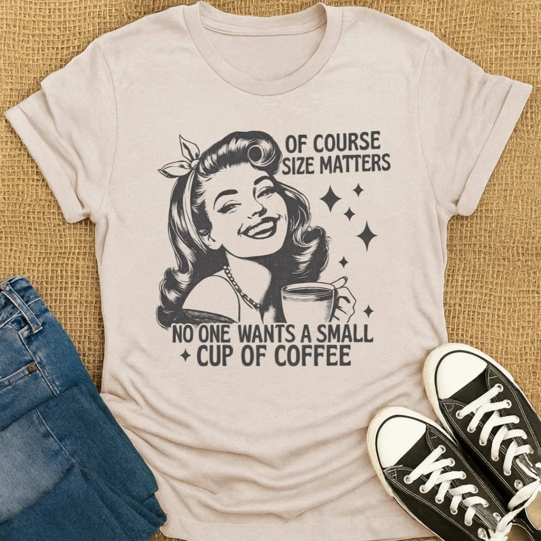 Coffetee Ice Grey / S Vintage Style Coffee Quote Caffeine Lovers T-Shirt