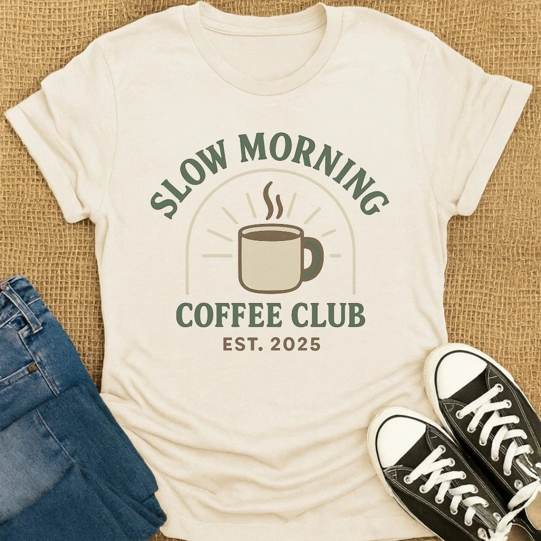 Coffetee Natural / S Slow Morning Coffee Club 2025 T-Shirt