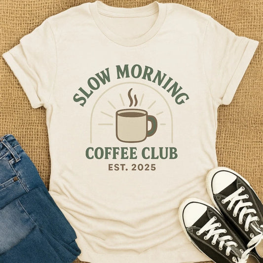Coffetee Natural / S Slow Morning Coffee Club 2025 T-Shirt